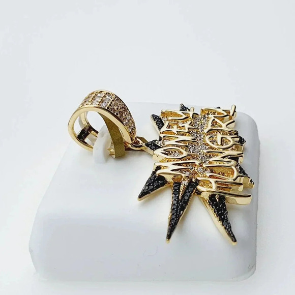 "14K Gold Plated Cubic Zircon Pendant, INUS1BR090 - Picture 8 of 9